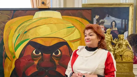Ivona Malevich in the Kyiv Art Gallery