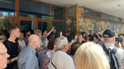 Відкриття меморіальної дошки Ользі Рапай-Маркіш у Києві
